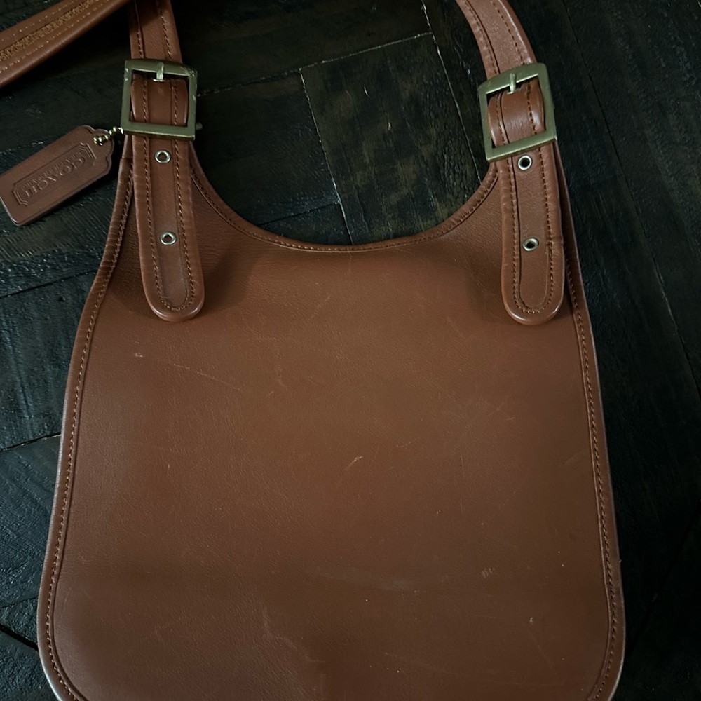 Burnt orange vintage coach crossbody bag